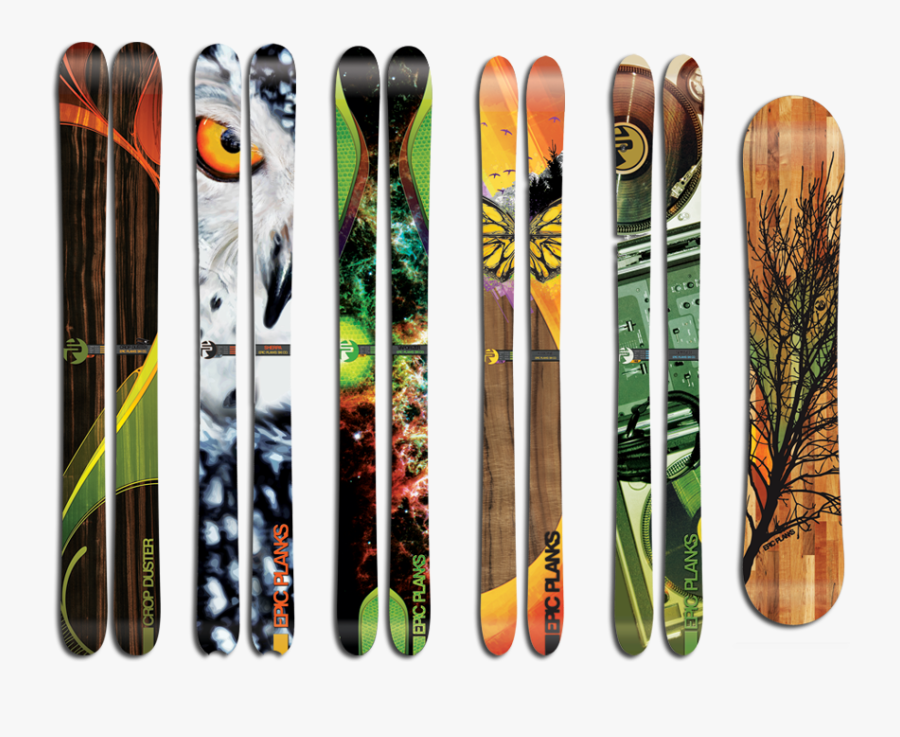 Planks Skis - Epic Planks Skis, Transparent Clipart