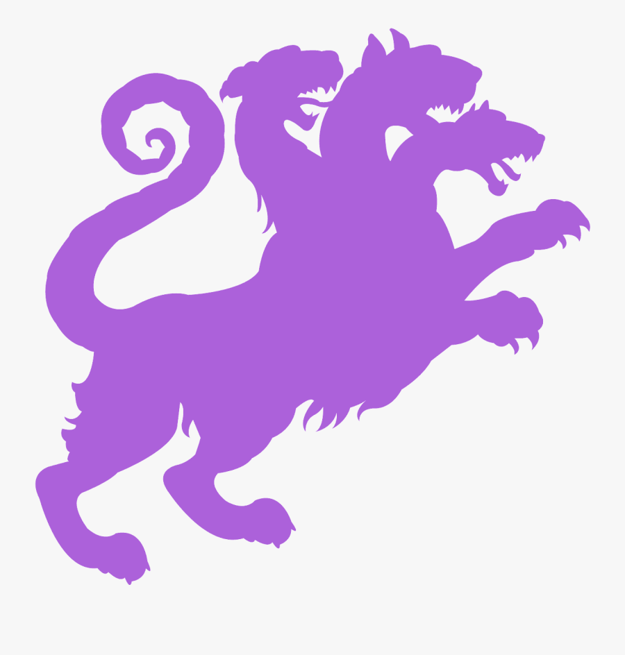Transparent Cerberus Silhouette, Transparent Clipart