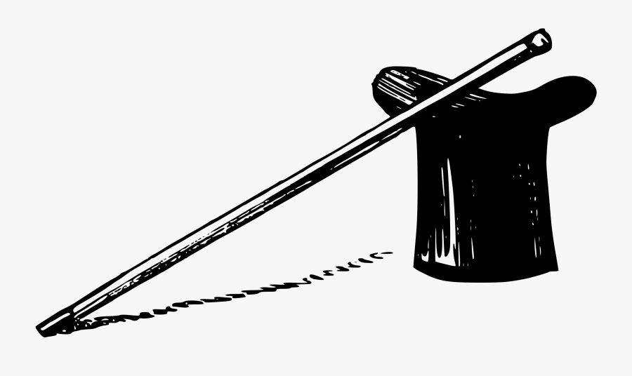 A Cane And A Top Hat Clip Arts - Top Hat & Cane, Transparent Clipart