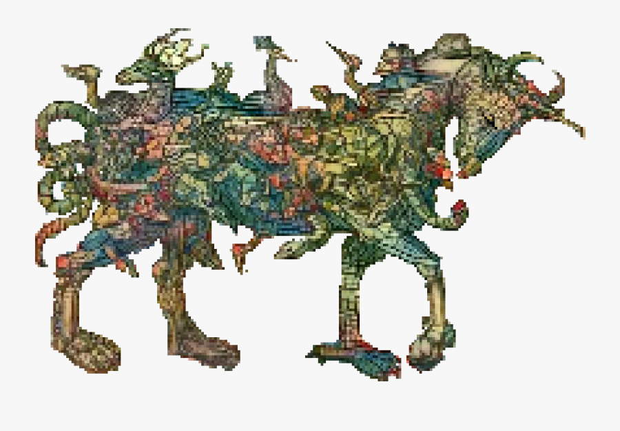 Stain Glass Menagerie Chimera Big - Visual Arts, Transparent Clipart