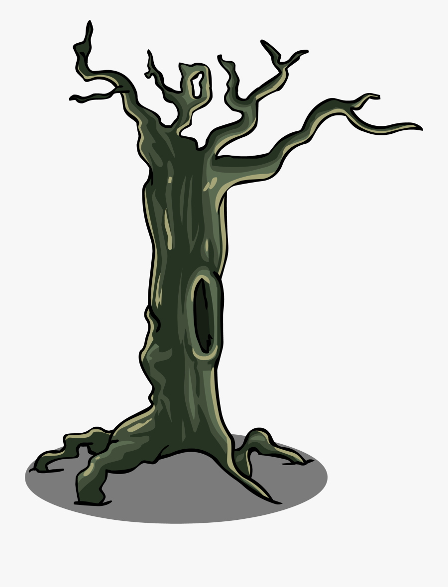 Trunk Clipart Creepy Tree - Spooky Tree Clipart Png, Transparent Clipart