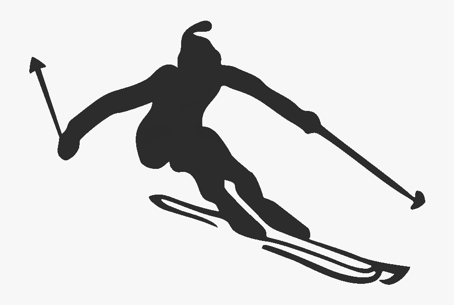 Skier Turns, Transparent Clipart