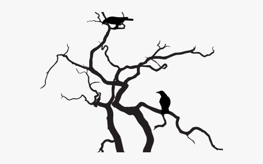 Spooky Tree Cliparts - Spooky Tree Silhouette Transparent Background, Transparent Clipart