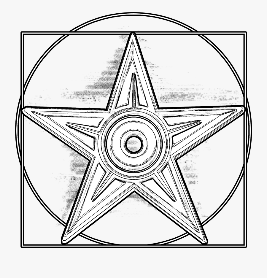 Vitruvian Barnstar Hires - Symbol Of Leonardo Da Vinci, Transparent Clipart