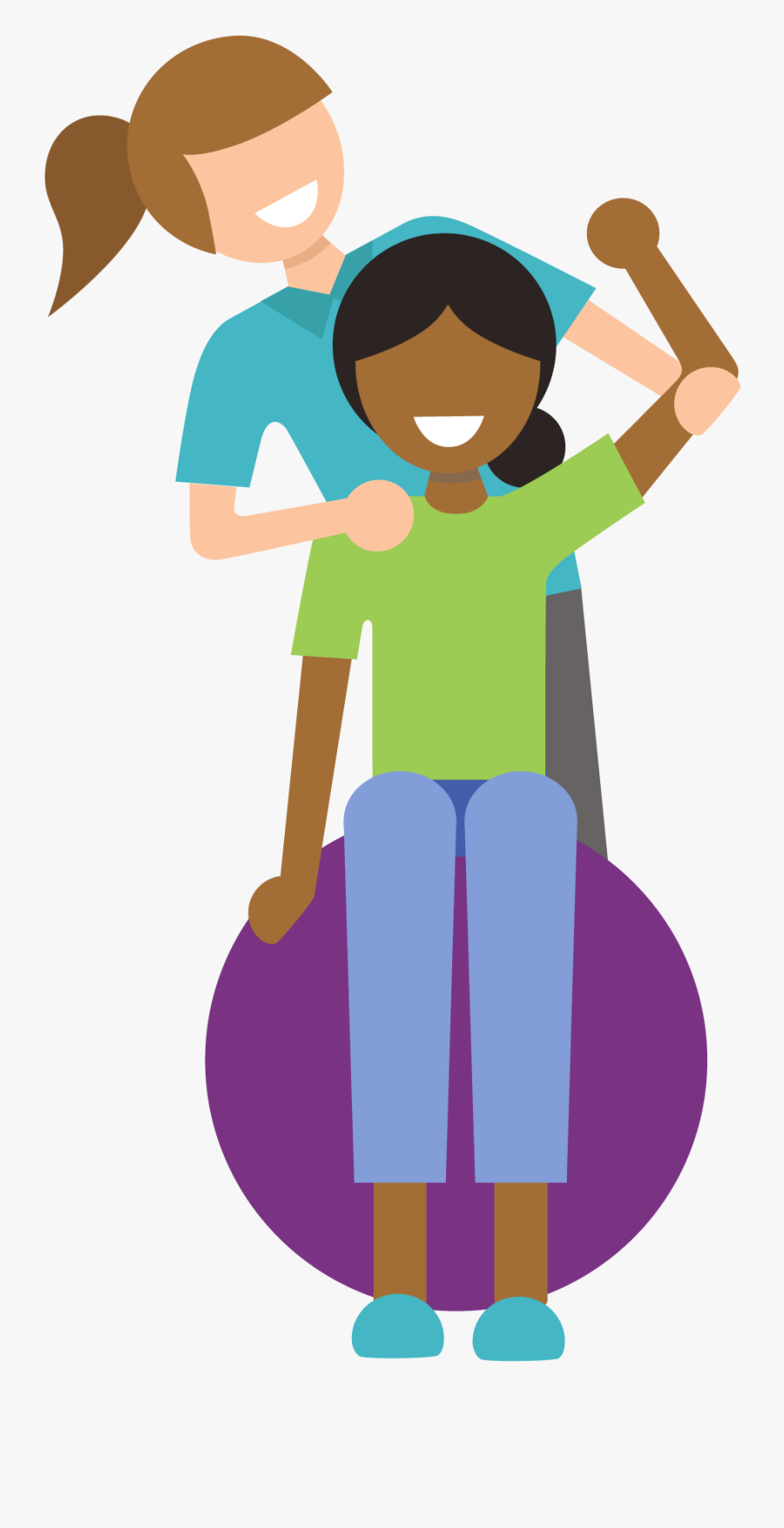 Illustration Of Two People - Ndis People, Transparent Clipart
