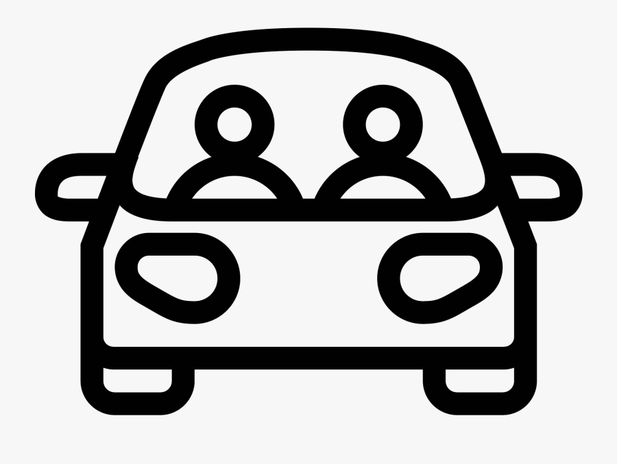 Driving Clipart Two Person - Car With People Icon, Transparent Clipart