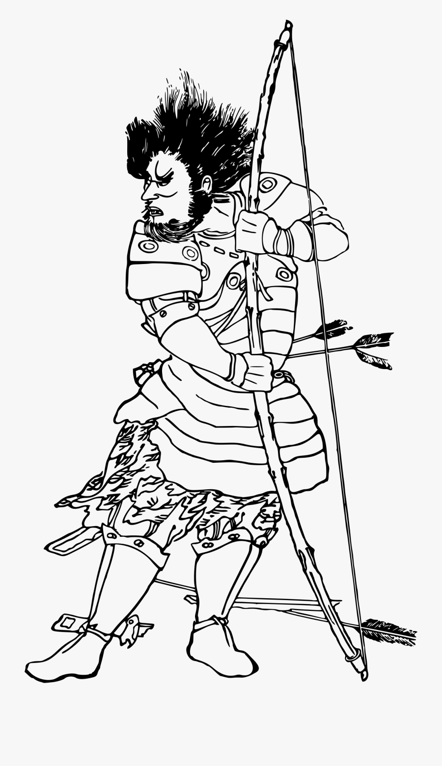 Ancient Archer Big Image - Illustration, Transparent Clipart