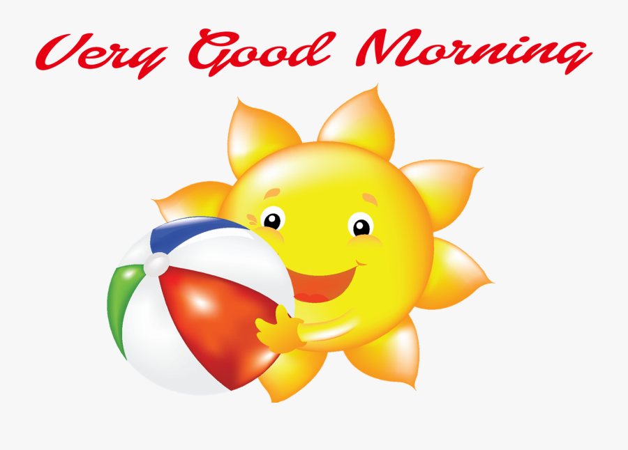 Very Good Morning Png Free Image Download - Beach Ball And Sun, Transparent Clipart