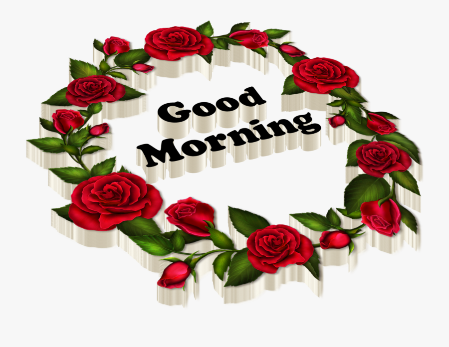 Good Morning - Rose Flower Good Night, Transparent Clipart