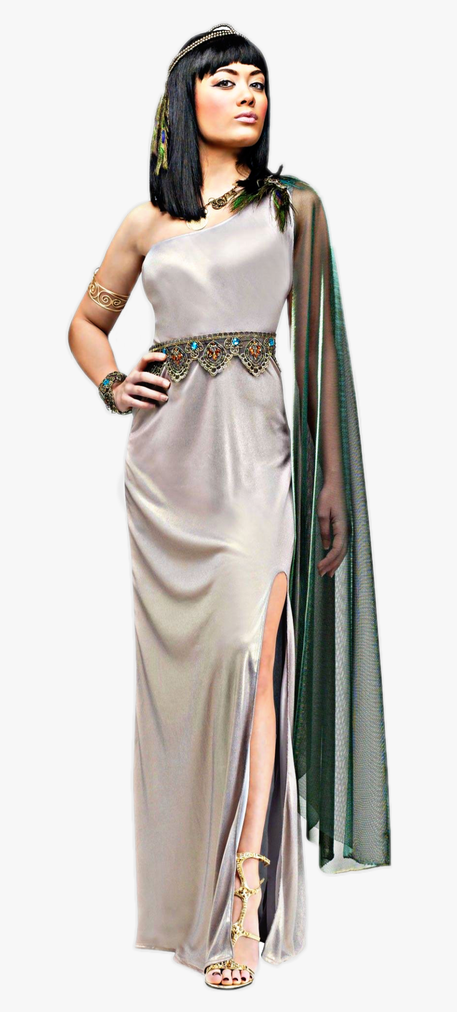#cleopatra #woman #dress #sexywoman #lady - Costume, Transparent Clipart