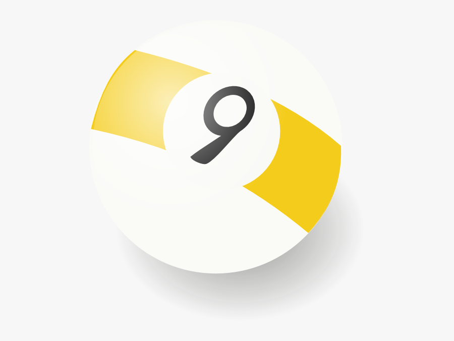 Free Vector Billiard Clip Art - Bola Número 9 Billar, Transparent Clipart