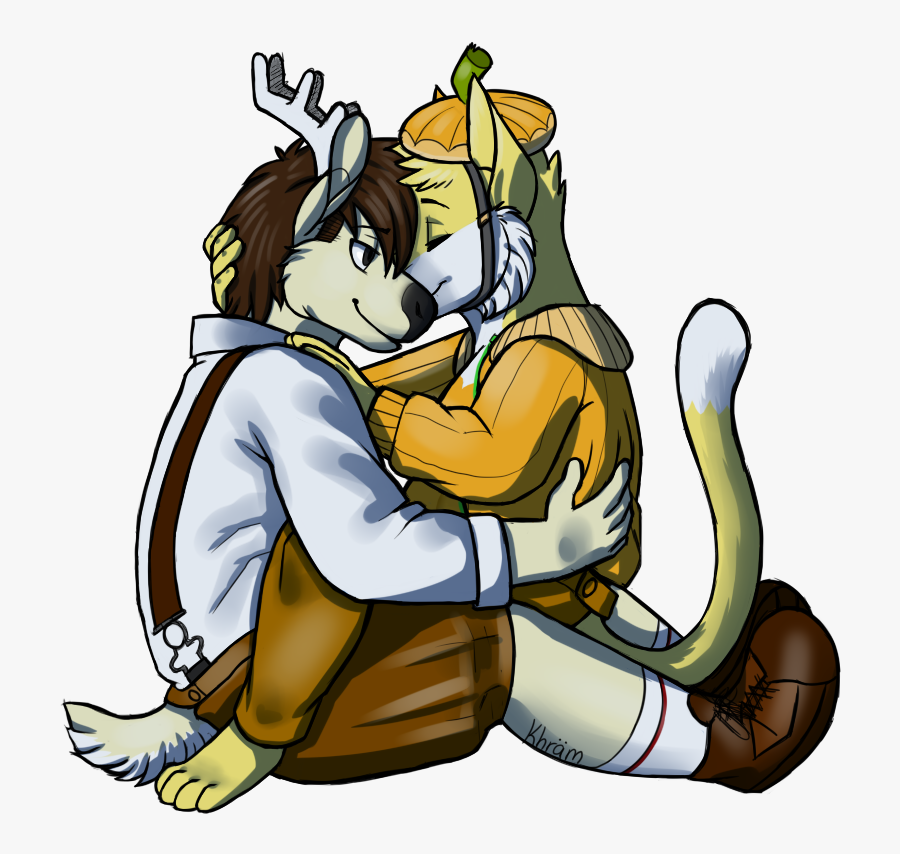 After Trick Or Treat Cuddle - Cartoon, Transparent Clipart