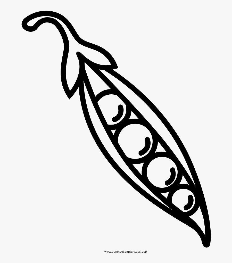 Peas Coloring Page - Pea Pod Icon Png, Transparent Clipart