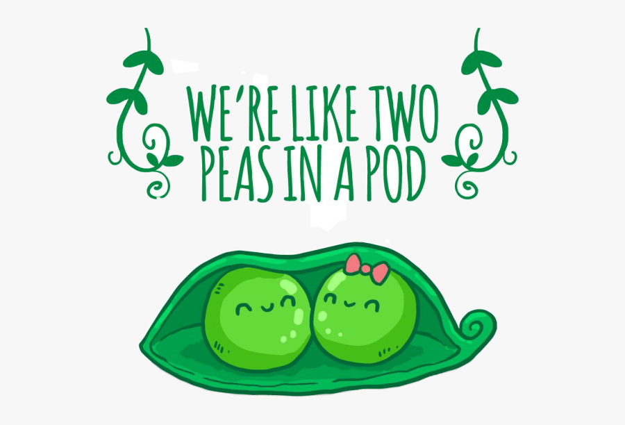 #twopeasinapod #cute #bean #peapod #freetoedit - We Are Like Two Peas In A Pod, Transparent Clipart