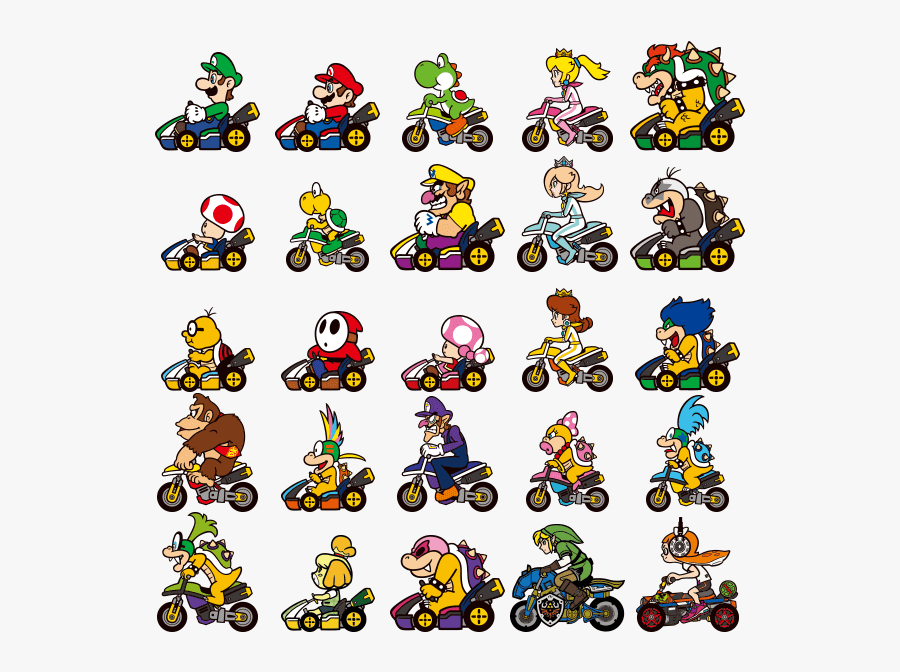 Mario Kart 8 Deluxe Stamps, Transparent Clipart