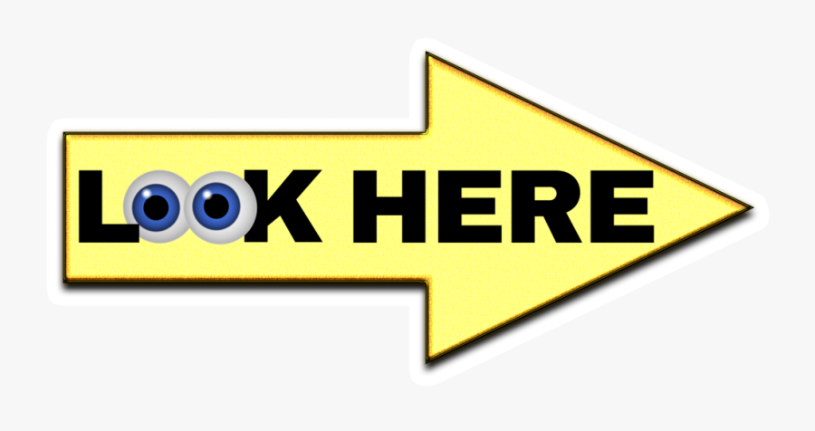 Look Here Arrow, Transparent Clipart