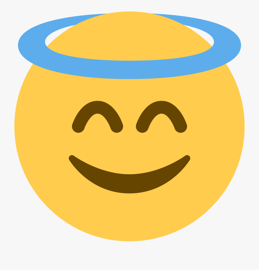 Angel Smiley Emoji - Angel Emoji Png, Transparent Clipart