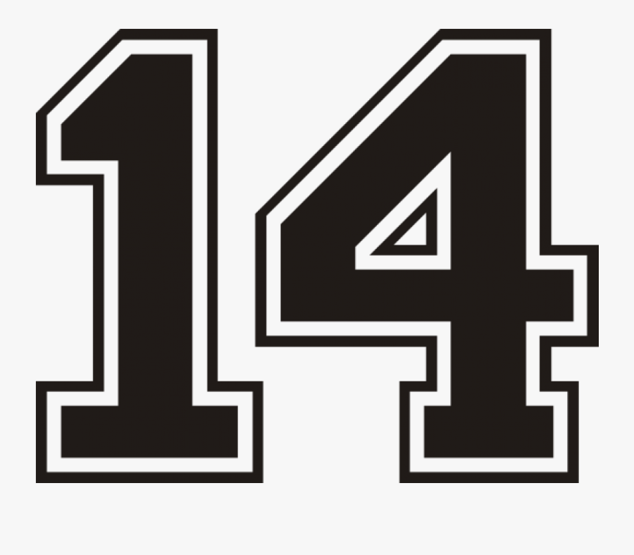 14 Sticker Kopen - Varsity Number 14, Transparent Clipart