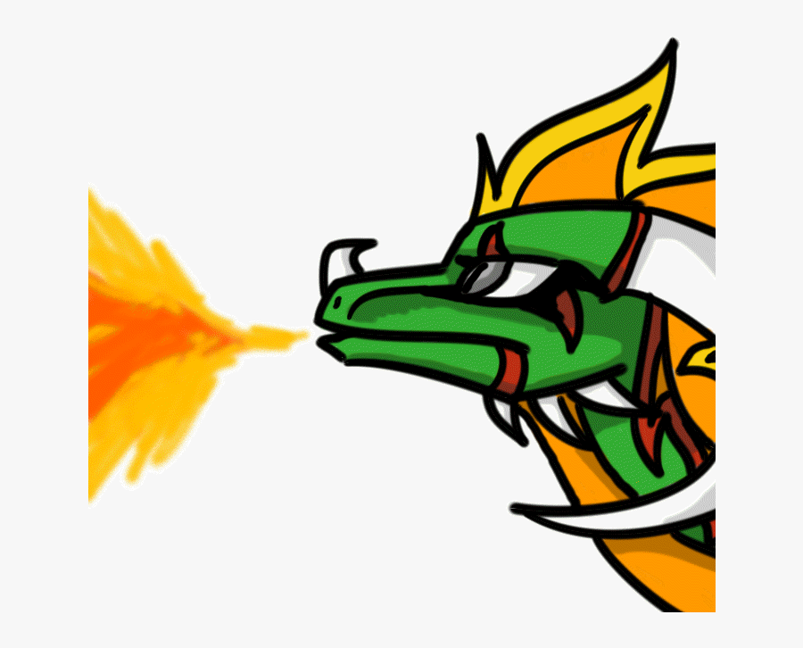 Animated Dragon Breathing Fire, Transparent Clipart