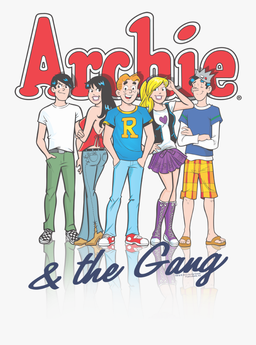 Archie Comics And The Gang Kid"s T-shirt - Cartoon, Transparent Clipart