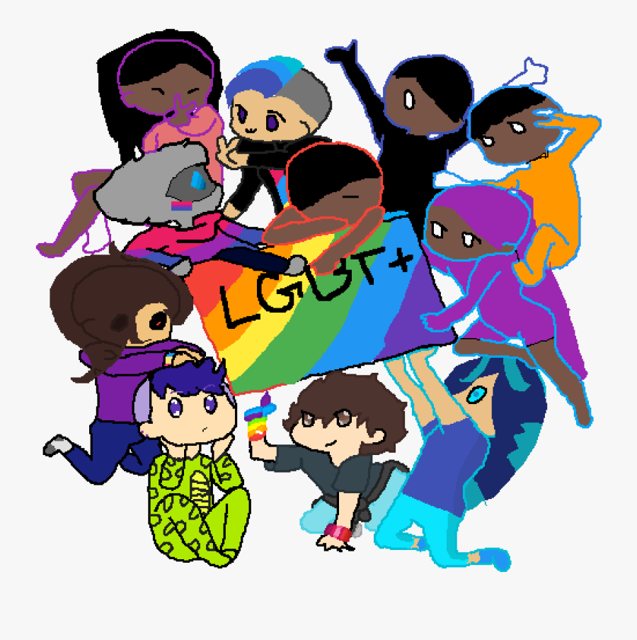 Collab With A Random Gang And 5th Gang - Pride Non Binary Art, Transparent Clipart