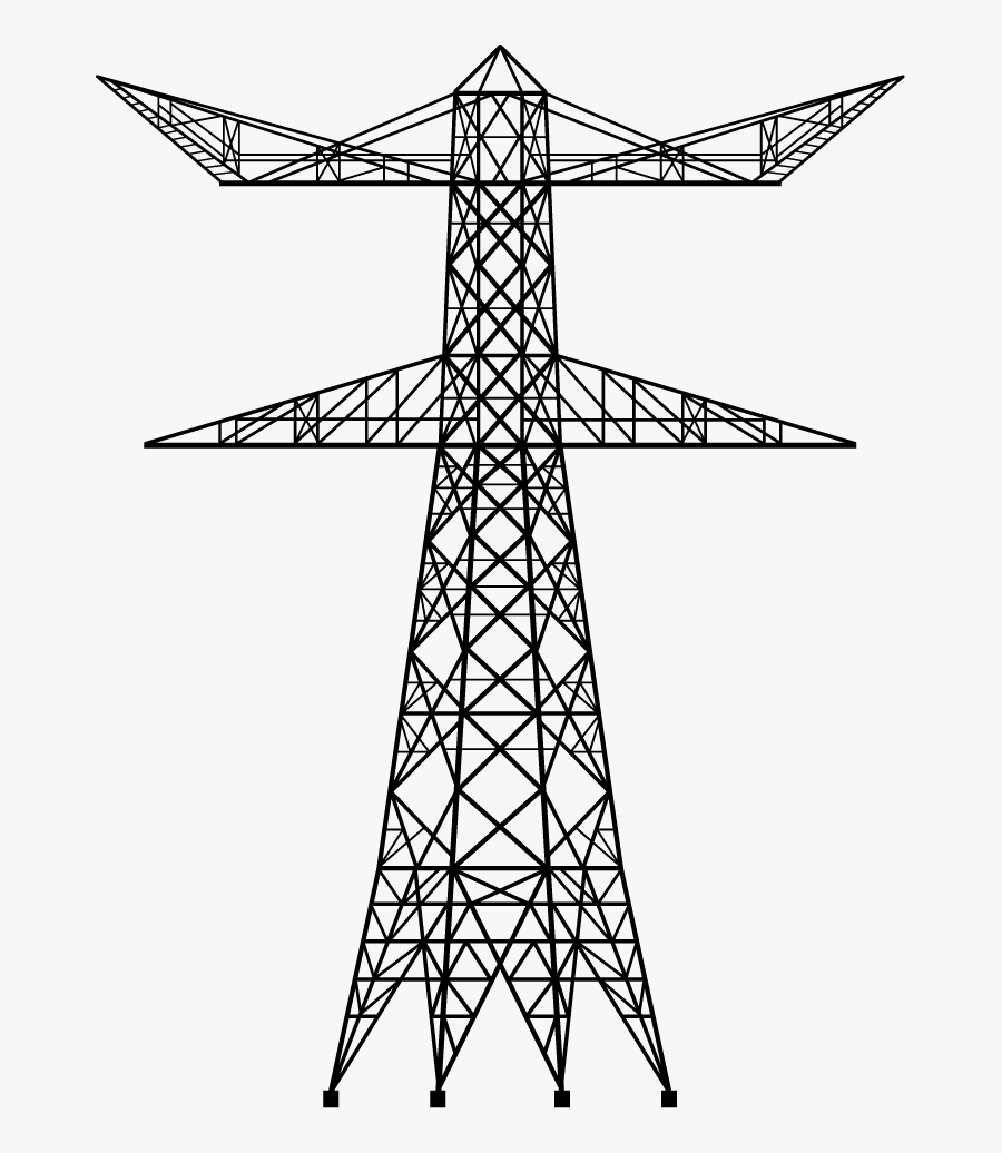 Tower Clipart Transmission Line Tower - Electrical Tower Png, Transparent Clipart