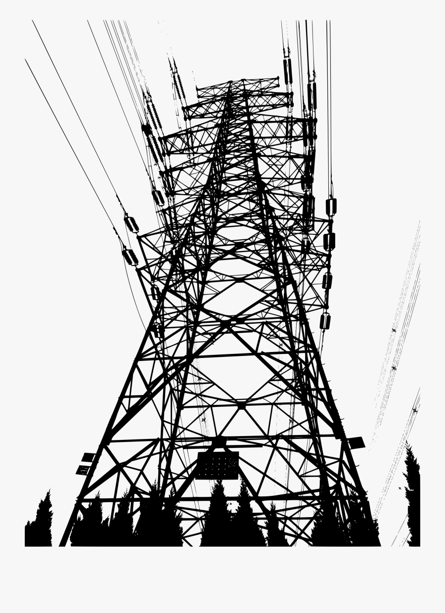 Tower Clipart Transmission Line Tower - Transparent Electrical Tower Png, Transparent Clipart