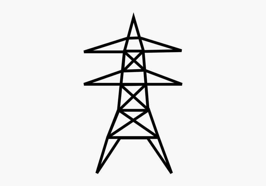 Line Art,triangle,symmetry - Electric Tower Icon, Transparent Clipart