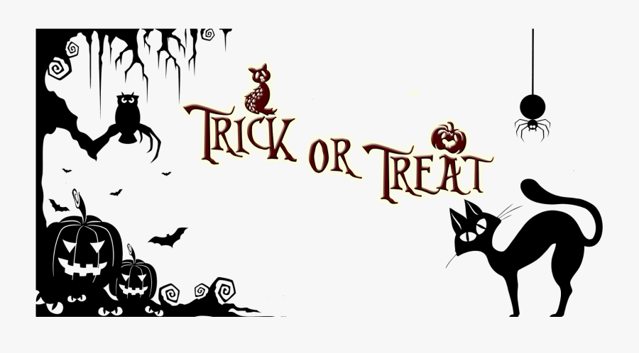 Trick Or Treat Pdf - Trick Or Treat Silhouette, Transparent Clipart