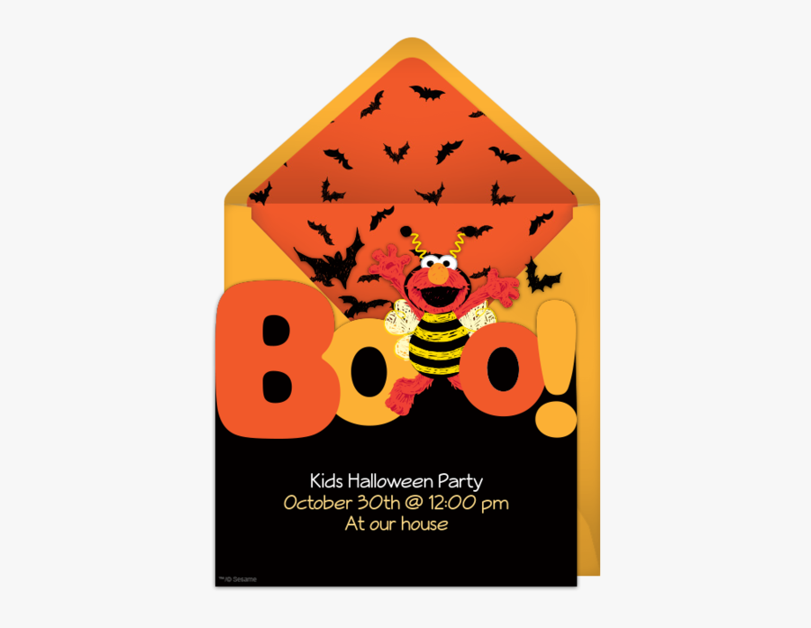 Elmo Halloween Party, Transparent Clipart