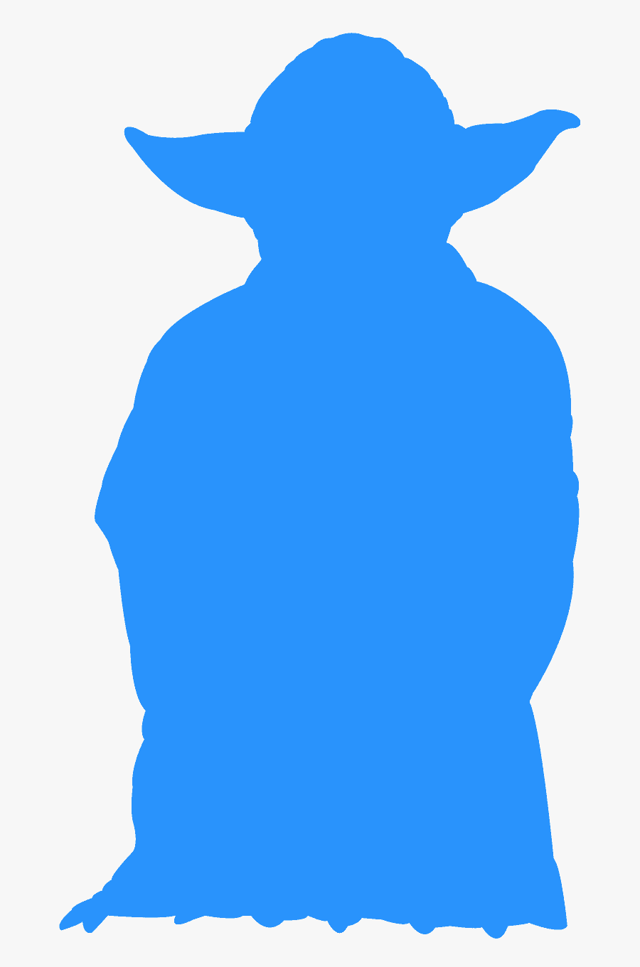 Yoda Silhouette Vector, Transparent Clipart