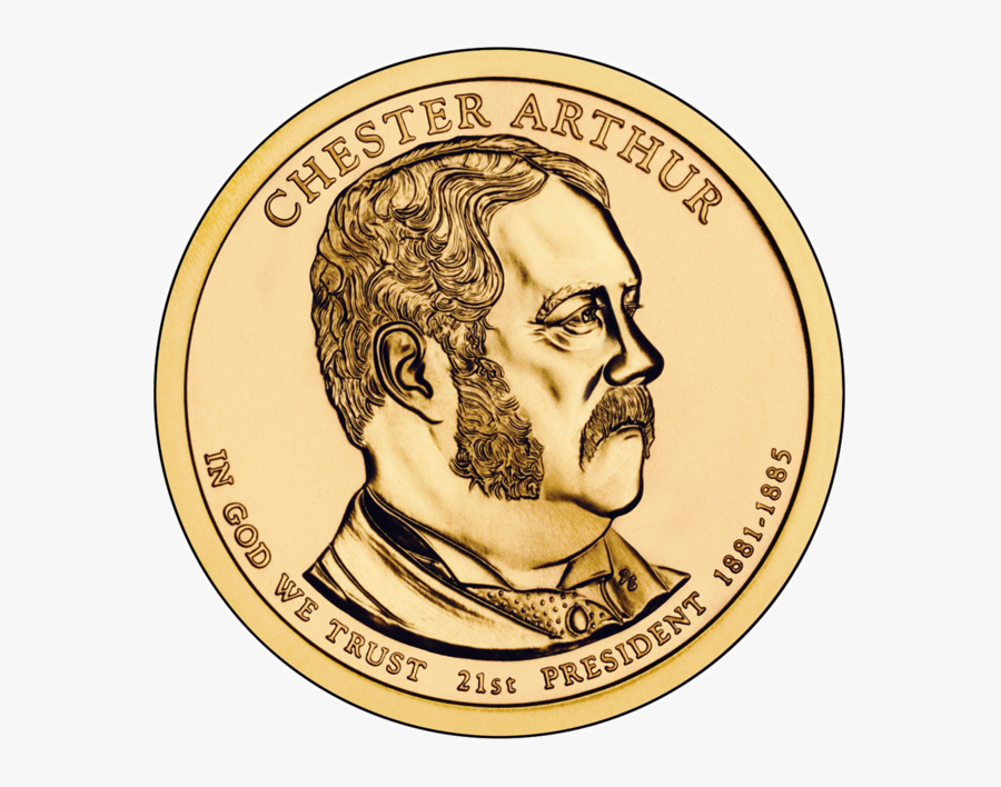 1 Dollar Bill Annuit Coeptis Frame Png - Chester A Arthur On Money, Transparent Clipart