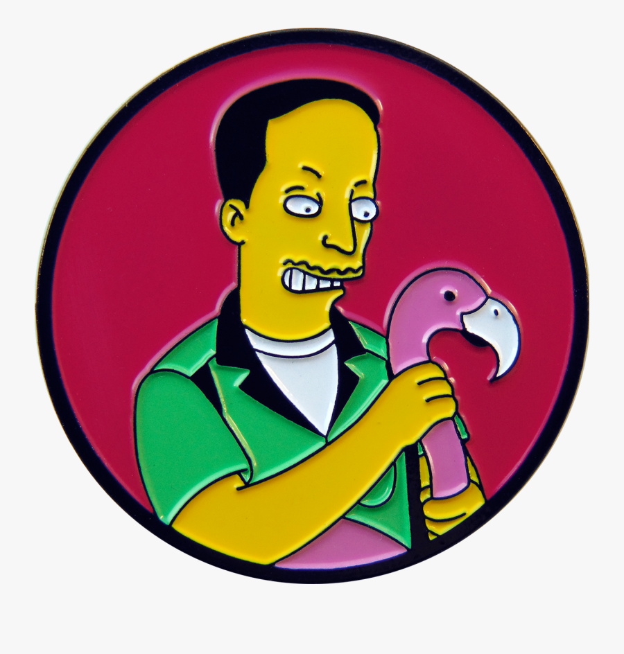 Image Of Pink Flamingos Pin - Cartoon, Transparent Clipart