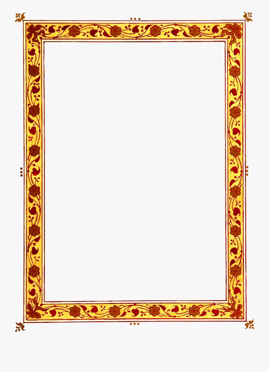 Flowery Frame 5 Clip Arts - Picture Frame, Transparent Clipart