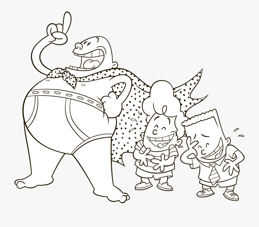 Captain Underpants Coloring Games, Transparent Clipart