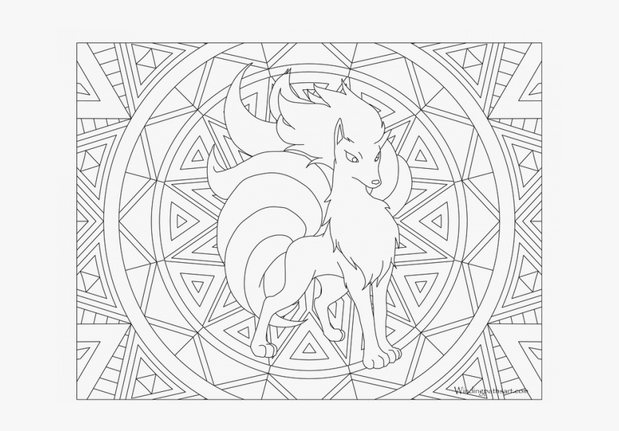 Ninetales Pokemon Coloring Page, Transparent Clipart