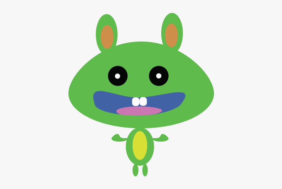Green Bunny - Cartoon, Transparent Clipart