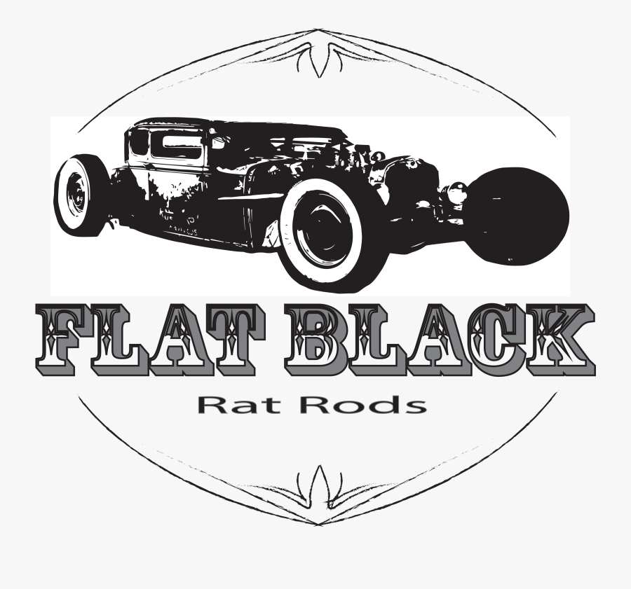 Clip Art Flat Black Rat Rods - Open-wheel Car, Transparent Clipart
