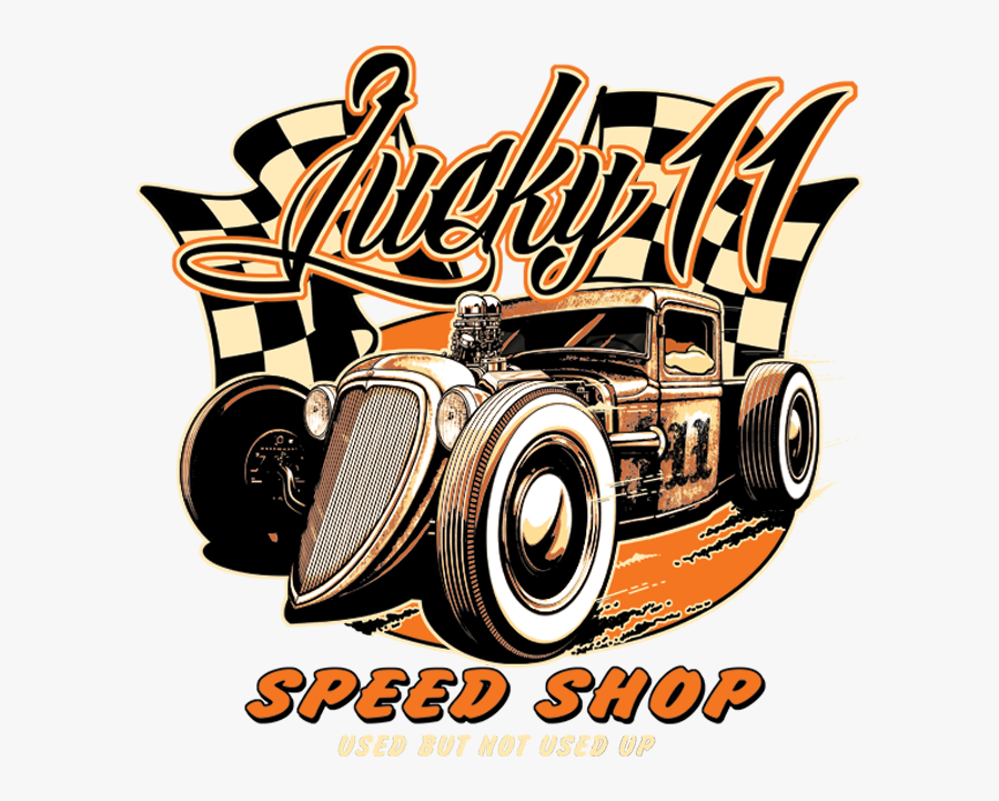 Lucky 11 Speed Shop - Clipart Hot Rod Png, Transparent Clipart