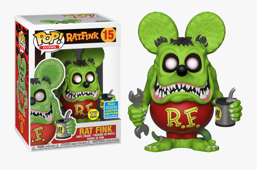 Pre Order Rat Fink Gitd Sdcc 2019 Mythicpops Collectibles - Rat Fink Funko Pop, Transparent Clipart