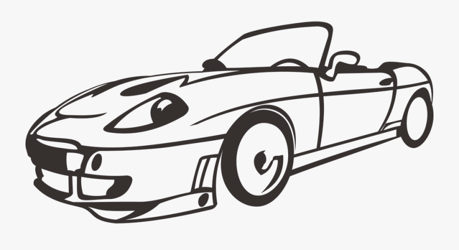 Convertible Car Coloring Pages Free - Carro Png Sem Fundo, Transparent Clipart