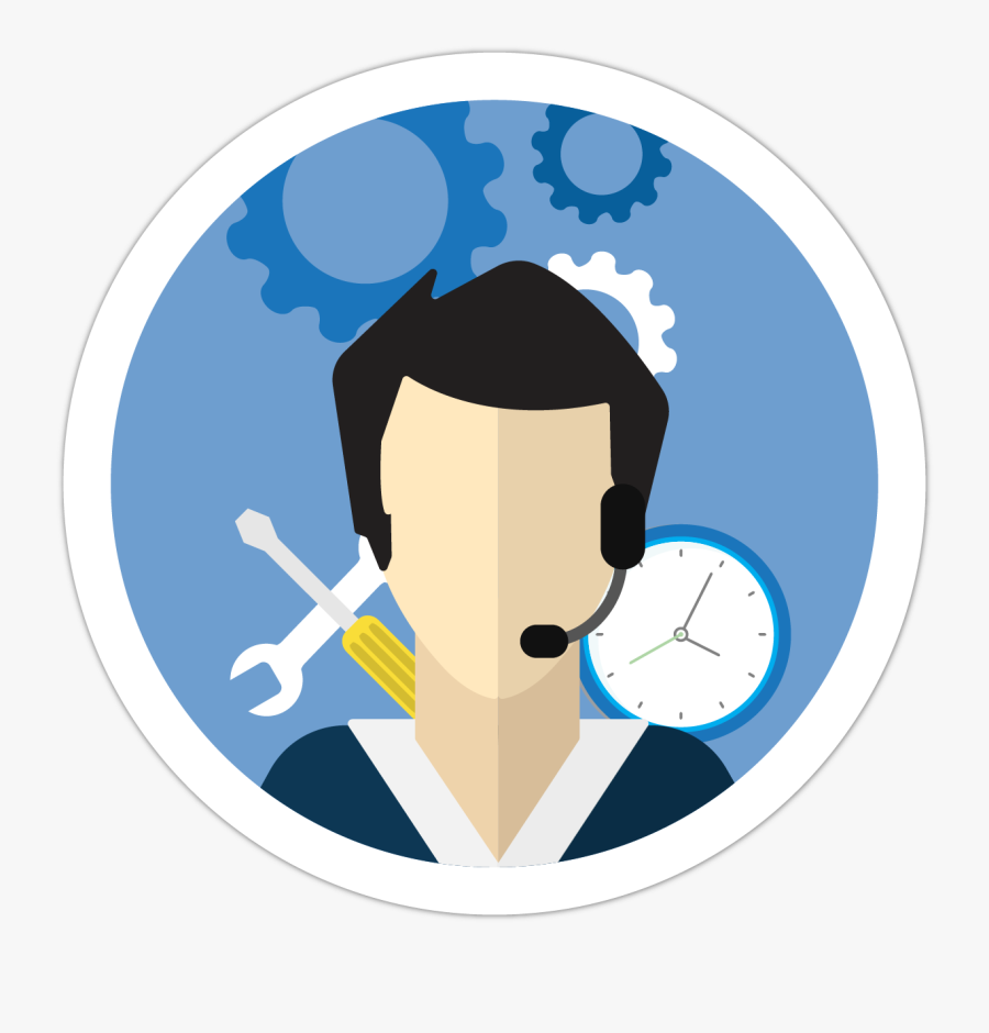 Remote Phone Assistance - Black Circle, Transparent Clipart