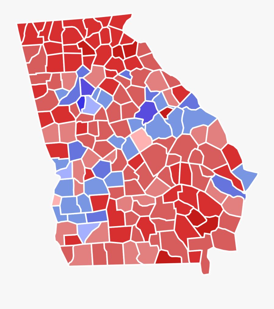 Georgia Governor Race By County, Transparent Clipart