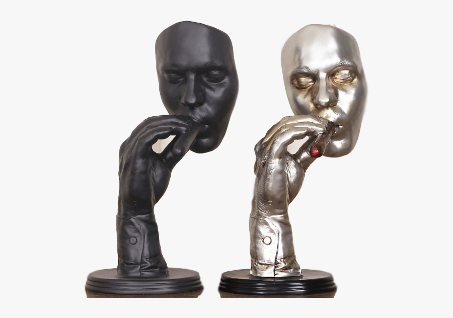 Abstract Art Man Smoking A Cigar - Statue Man Png, Transparent Clipart