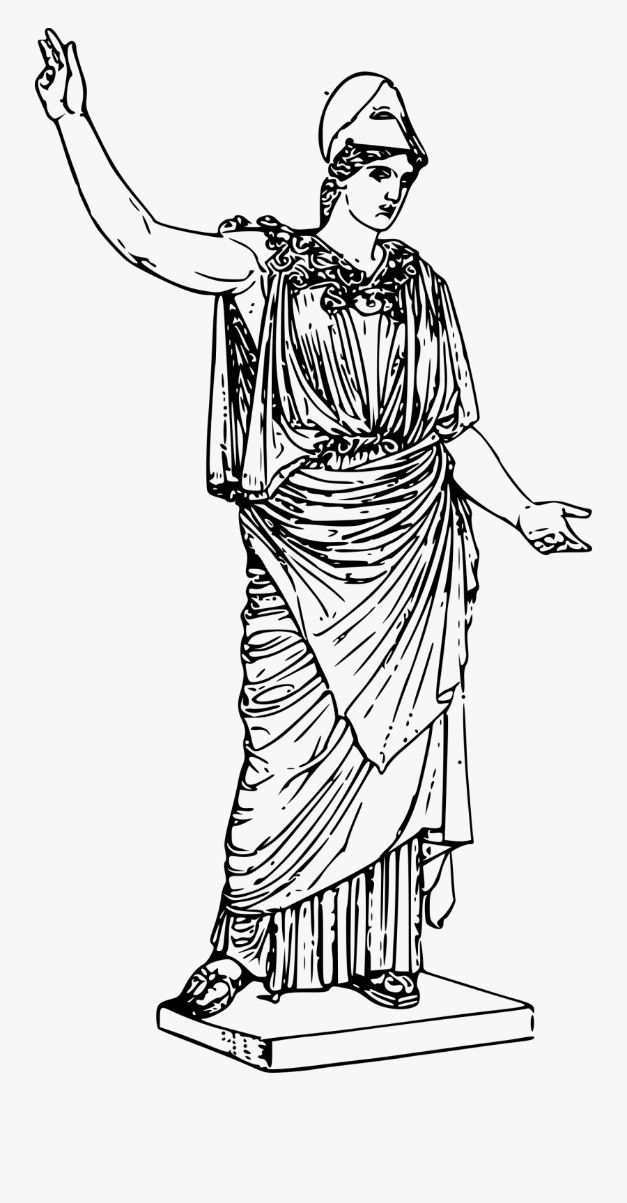 Athena Big Image Png - Greek Statue Clipart, Transparent Clipart
