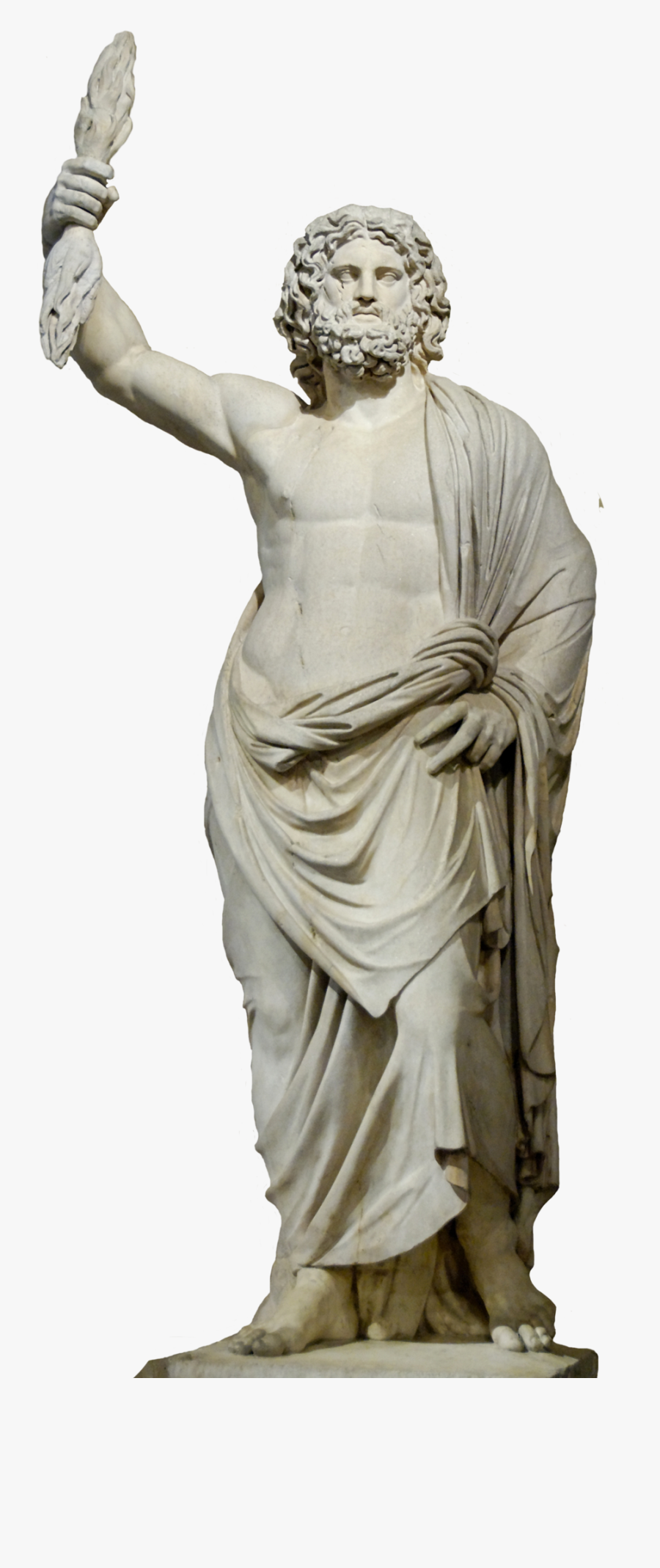 Sculptural Drawing Greek Sculpture - Zeus Statue Png , Free Transparent