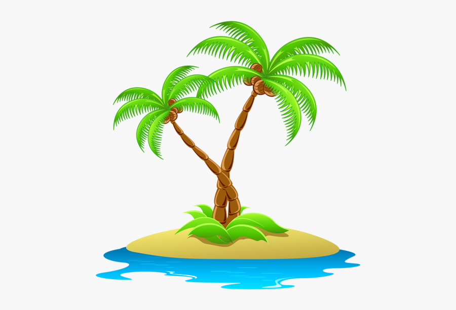 Tree Clipart Collection - Palm Tree Island Clip Art, Transparent Clipart