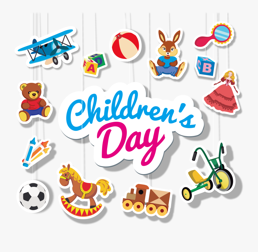 Transparent Children Playing With Toys Clipart - Happy Childrens Day, Transparent Clipart