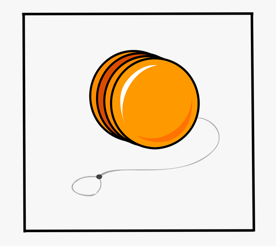 Yo-yo, Toy, Orange, Playing - Orange Yo Yo, Transparent Clipart