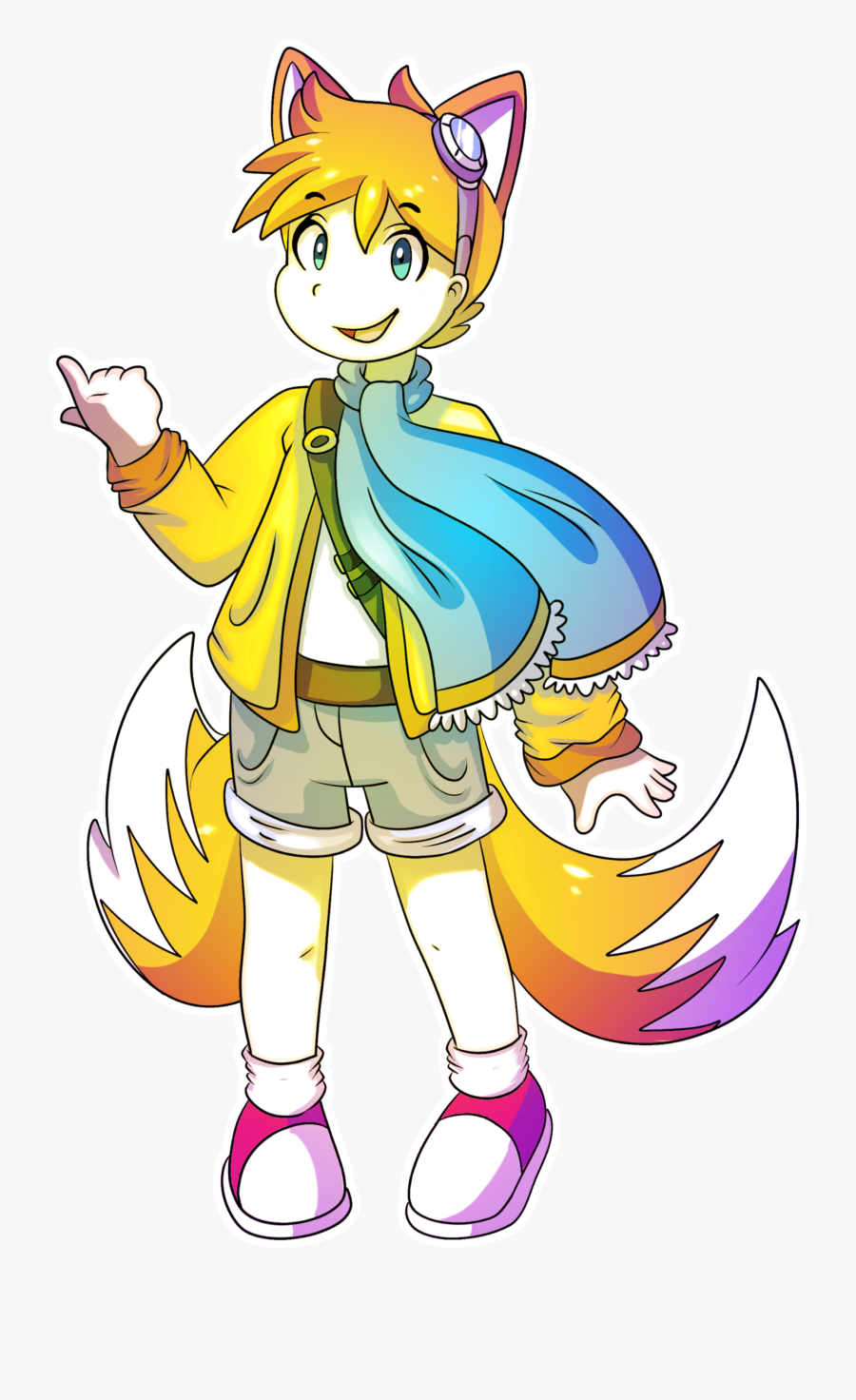 Tails The Fox Gijinka - Tails The Fox Drawing, Transparent Clipart